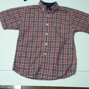 Tommy Hilfiger Boys button-up plaid shirt size7